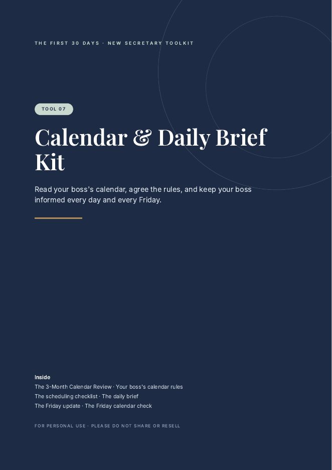 7. Calendar & Daily Brief Kit