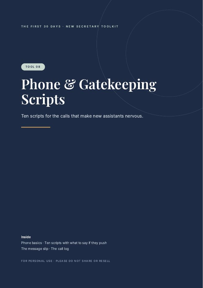 8. Phone & Gatekeeping Scripts