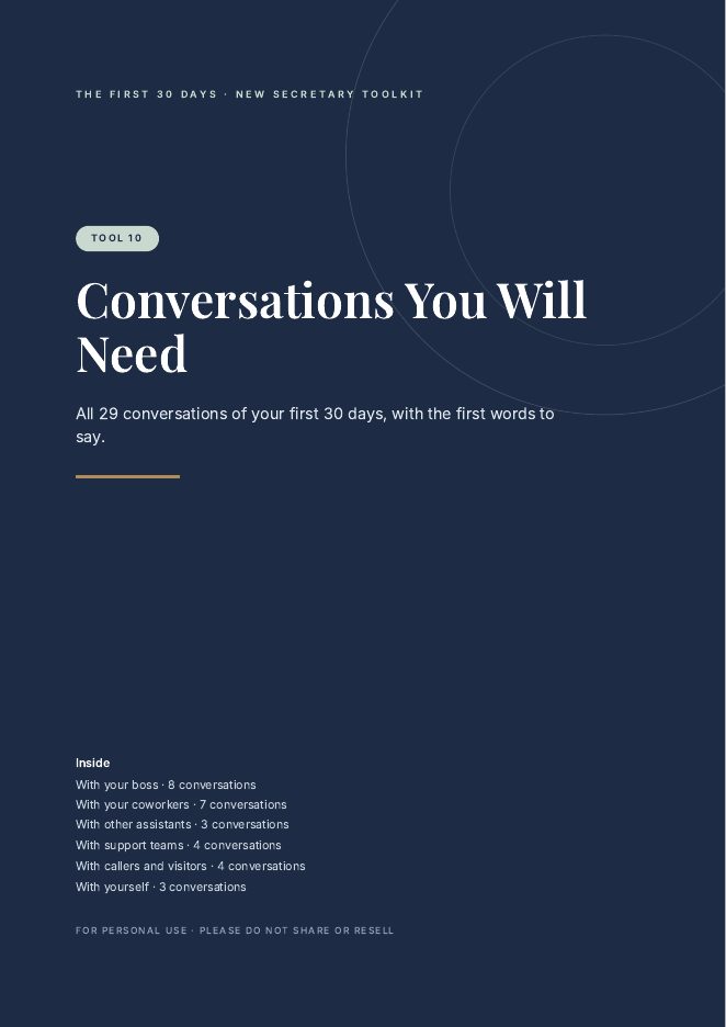10. Conversations You Will Need
