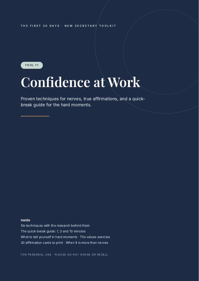 11. Confidence at Work