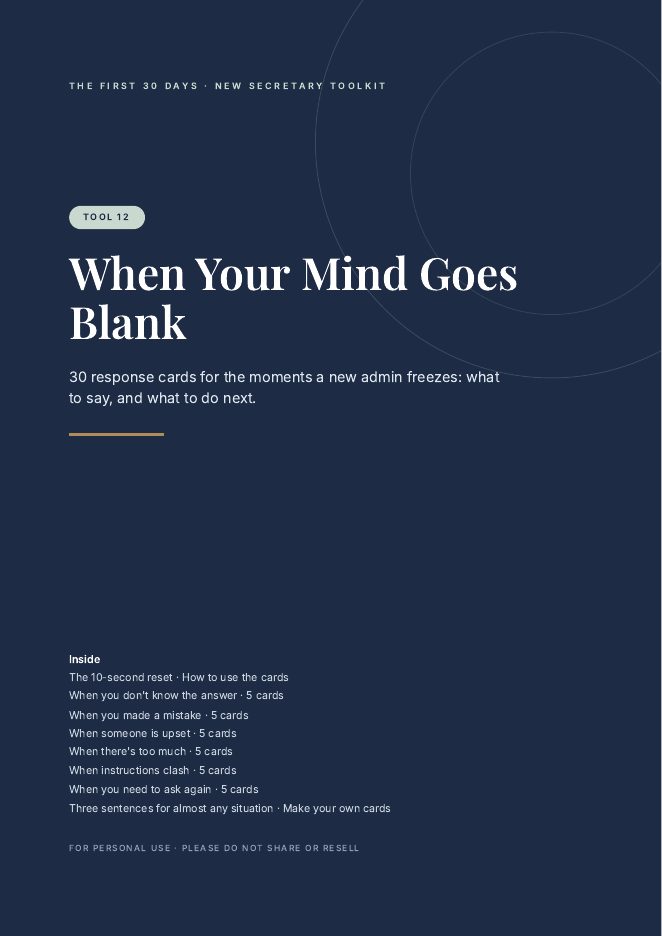 12. When Your Mind Goes Blank