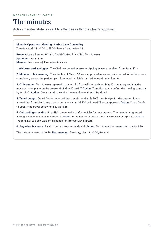 The Meeting Kit: worked minutes
